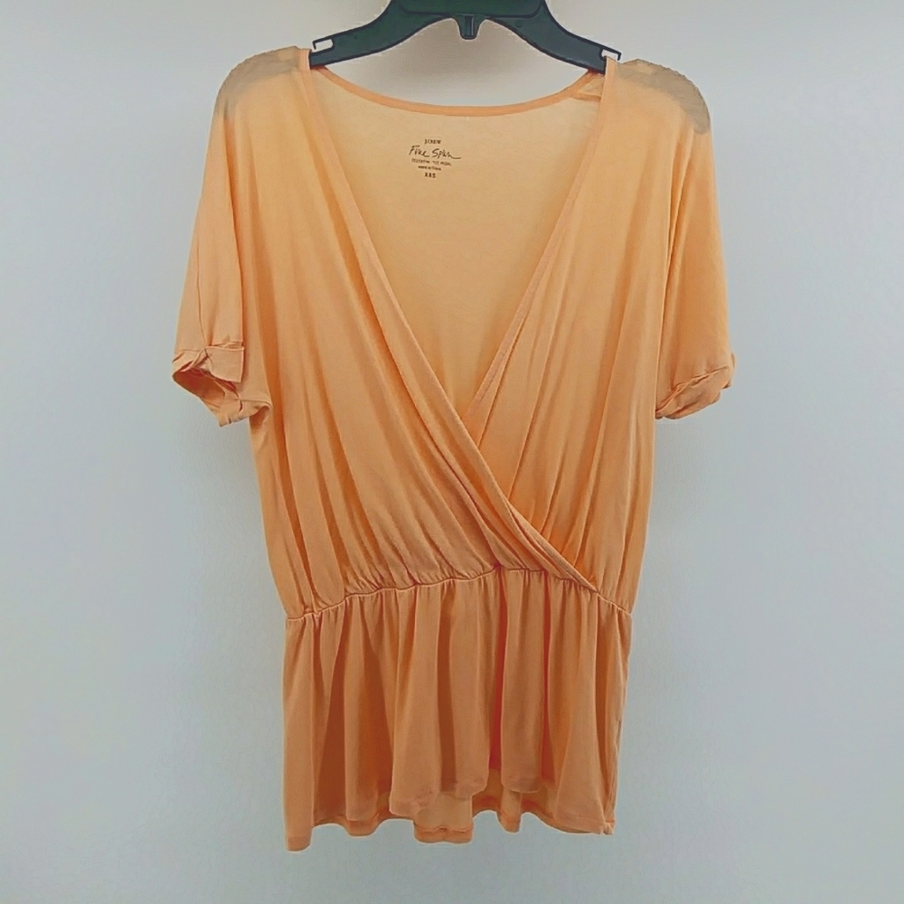 NWOT J.Crew Free Spun Orange Top XXS